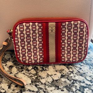 Tory Burch wristlet USED a with lots of life left! Adorable pattern!